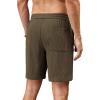imageCOOFANDY Mens Casual Corduroy Shorts With Elastic Waist Drawstring Lightweight Summer Beach Shorts With PocketsBrown