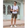 imageCOOFANDY Mens Casual Corduroy Shorts With Elastic Waist Drawstring Lightweight Summer Beach Shorts With PocketsBrown