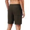 imageCOOFANDY Mens Casual Corduroy Shorts With Elastic Waist Drawstring Lightweight Summer Beach Shorts With PocketsChestnut Brown