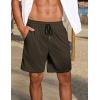imageCOOFANDY Mens Casual Corduroy Shorts With Elastic Waist Drawstring Lightweight Summer Beach Shorts With PocketsChestnut Brown