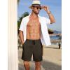 imageCOOFANDY Mens Casual Corduroy Shorts With Elastic Waist Drawstring Lightweight Summer Beach Shorts With PocketsChestnut Brown