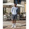 imageCOOFANDY Mens Casual Corduroy Shorts With Elastic Waist Drawstring Lightweight Summer Beach Shorts With PocketsDark Grey