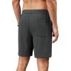 imageCOOFANDY Mens Casual Corduroy Shorts With Elastic Waist Drawstring Lightweight Summer Beach Shorts With PocketsDark Grey