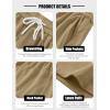 imageCOOFANDY Mens Casual Corduroy Shorts With Elastic Waist Drawstring Lightweight Summer Beach Shorts With PocketsKhaki