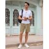 imageCOOFANDY Mens Casual Corduroy Shorts With Elastic Waist Drawstring Lightweight Summer Beach Shorts With PocketsKhaki