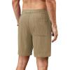 imageCOOFANDY Mens Casual Corduroy Shorts With Elastic Waist Drawstring Lightweight Summer Beach Shorts With PocketsKhaki