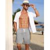 imageCOOFANDY Mens Casual Corduroy Shorts With Elastic Waist Drawstring Lightweight Summer Beach Shorts With PocketsLight Grey
