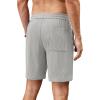 imageCOOFANDY Mens Casual Corduroy Shorts With Elastic Waist Drawstring Lightweight Summer Beach Shorts With PocketsLight Grey