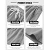 imageCOOFANDY Mens Casual Corduroy Shorts With Elastic Waist Drawstring Lightweight Summer Beach Shorts With PocketsLight Grey