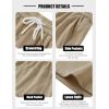 imageCOOFANDY Mens Casual Corduroy Shorts With Elastic Waist Drawstring Lightweight Summer Beach Shorts With PocketsLight Khaki