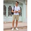 imageCOOFANDY Mens Casual Corduroy Shorts With Elastic Waist Drawstring Lightweight Summer Beach Shorts With PocketsLight Khaki