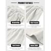 imageCOOFANDY Mens Casual Corduroy Shorts With Elastic Waist Drawstring Lightweight Summer Beach Shorts With PocketsWhite