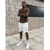 imageCOOFANDY Mens Casual Corduroy Shorts With Elastic Waist Drawstring Lightweight Summer Beach Shorts With PocketsWhite