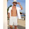 imageCOOFANDY Mens Casual Corduroy Shorts With Elastic Waist Drawstring Lightweight Summer Beach Shorts With PocketsWhite