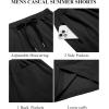 imageCOOFANDY Mens Casual Shorts 9 inch Inseam Elastic Waist Drawstring Short Lightweight Stretch Summer Beach ShortsBlack
