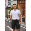 imageCOOFANDY Mens Casual Shorts 9 inch Inseam Elastic Waist Drawstring Short Lightweight Stretch Summer Beach ShortsBlack