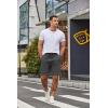 imageCOOFANDY Mens Casual Shorts 9 inch Inseam Elastic Waist Drawstring Short Lightweight Stretch Summer Beach ShortsDark Grey