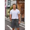 imageCOOFANDY Mens Casual Shorts 9 inch Inseam Elastic Waist Drawstring Short Lightweight Stretch Summer Beach ShortsDark Grey