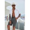 imageCOOFANDY Mens Casual Shorts 9 inch Inseam Elastic Waist Drawstring Short Lightweight Stretch Summer Beach ShortsDark Grey