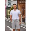 imageCOOFANDY Mens Casual Shorts 9 inch Inseam Elastic Waist Drawstring Short Lightweight Stretch Summer Beach ShortsLight Grey