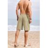 imageCOOFANDY Mens Casual Shorts 9 inch Inseam Elastic Waist Drawstring Short Lightweight Stretch Summer Beach ShortsLight Khaki