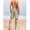 imageCOOFANDY Mens Casual Shorts 9 inch Inseam Elastic Waist Drawstring Short Lightweight Stretch Summer Beach ShortsMoon Grey