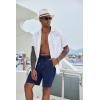 imageCOOFANDY Mens Casual Shorts 9 inch Inseam Elastic Waist Drawstring Short Lightweight Stretch Summer Beach ShortsNavy Blue