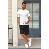imageCOOFANDY Mens Casual Shorts 9 inch Inseam Stretch Beach Shorts Elastic Waist Drawstring Summer ShortsBlack