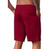 imageCOOFANDY Mens Casual Shorts 9 inch Inseam Stretch Beach Shorts Elastic Waist Drawstring Summer ShortsBurgundy