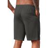 imageCOOFANDY Mens Casual Shorts 9 inch Inseam Stretch Beach Shorts Elastic Waist Drawstring Summer ShortsDark Grey