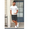 imageCOOFANDY Mens Casual Shorts 9 inch Inseam Stretch Beach Shorts Elastic Waist Drawstring Summer ShortsDark Grey