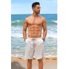 imageCOOFANDY Mens Casual Shorts 9 inch Inseam Stretch Beach Shorts Elastic Waist Drawstring Summer ShortsLight Grey