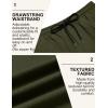 imageCOOFANDY Mens Casual Shorts Cotton Drawstring Summer Shorts Elastic Waist Lightweight Twill Chino ShortsArmy Green