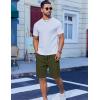 imageCOOFANDY Mens Casual Shorts Cotton Drawstring Summer Shorts Elastic Waist Lightweight Twill Chino ShortsArmy Green