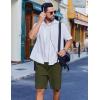 imageCOOFANDY Mens Casual Shorts Cotton Drawstring Summer Shorts Elastic Waist Lightweight Twill Chino ShortsArmy Green