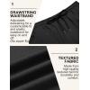 imageCOOFANDY Mens Casual Shorts Cotton Drawstring Summer Shorts Elastic Waist Lightweight Twill Chino ShortsBlack