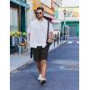 imageCOOFANDY Mens Casual Shorts Cotton Drawstring Summer Shorts Elastic Waist Lightweight Twill Chino ShortsBlack