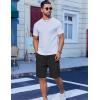 imageCOOFANDY Mens Casual Shorts Cotton Drawstring Summer Shorts Elastic Waist Lightweight Twill Chino ShortsBlack
