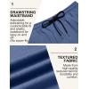 imageCOOFANDY Mens Casual Shorts Cotton Drawstring Summer Shorts Elastic Waist Lightweight Twill Chino ShortsBlue