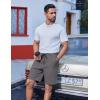 imageCOOFANDY Mens Casual Shorts Cotton Drawstring Summer Shorts Elastic Waist Lightweight Twill Chino ShortsDark Grey