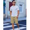 imageCOOFANDY Mens Casual Shorts Cotton Drawstring Summer Shorts Elastic Waist Lightweight Twill Chino ShortsKhaki