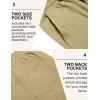 imageCOOFANDY Mens Casual Shorts Cotton Drawstring Summer Shorts Elastic Waist Lightweight Twill Chino ShortsKhaki