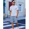 imageCOOFANDY Mens Casual Shorts Cotton Drawstring Summer Shorts Elastic Waist Lightweight Twill Chino ShortsLight Blue