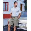 imageCOOFANDY Mens Casual Shorts Cotton Drawstring Summer Shorts Elastic Waist Lightweight Twill Chino ShortsLight Grey