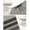 imageCOOFANDY Mens Casual Shorts Cotton Drawstring Summer Shorts Elastic Waist Lightweight Twill Chino ShortsLight Grey