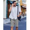 imageCOOFANDY Mens Casual Shorts Cotton Drawstring Summer Shorts Elastic Waist Lightweight Twill Chino ShortsLight Grey