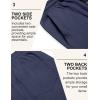 imageCOOFANDY Mens Casual Shorts Cotton Drawstring Summer Shorts Elastic Waist Lightweight Twill Chino ShortsNavy Blue