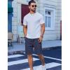 imageCOOFANDY Mens Casual Shorts Cotton Drawstring Summer Shorts Elastic Waist Lightweight Twill Chino ShortsNavy Blue