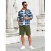 imageCOOFANDY Mens Casual Shorts Cotton Elastic Drawstring Shorts Summer Beach Chino ShortsArmy Green