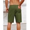 imageCOOFANDY Mens Casual Shorts Cotton Elastic Drawstring Shorts Summer Beach Chino ShortsArmy Green